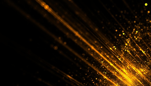 金色の粒子の明るい縞の背景