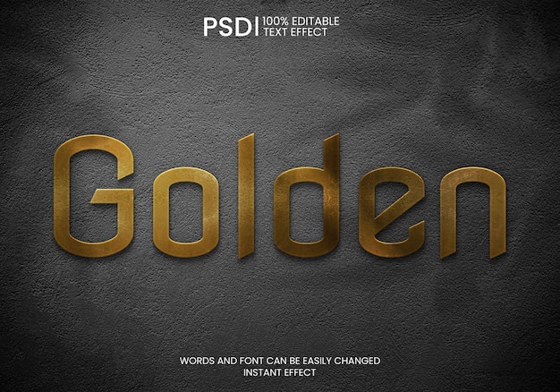 Free photo golden text effect over grunge background