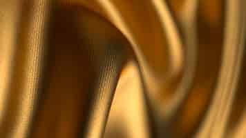 Free photo golden twisted fabric with shallow depth of field