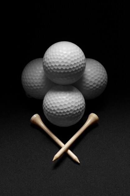 Golf balls arrangement still life