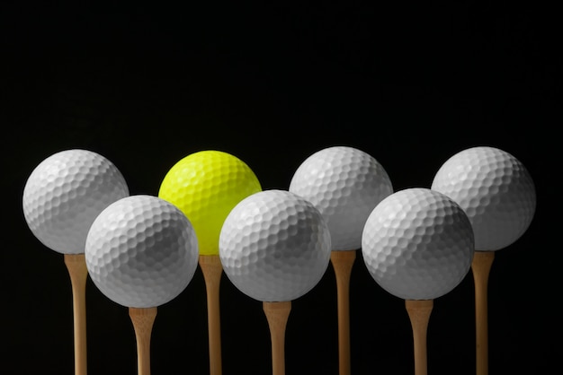 Golf balls arrangement still life