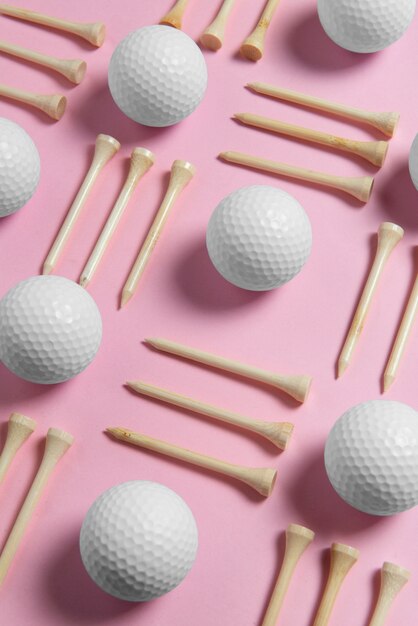 Golf balls arrangement still life