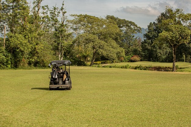 Golf cart parked. Bali. Indonesia