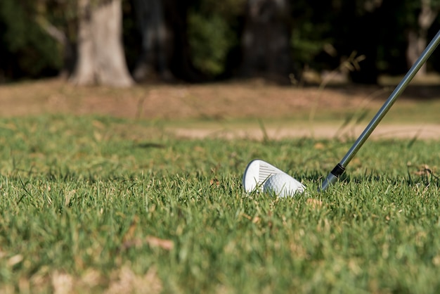 Golf club on field