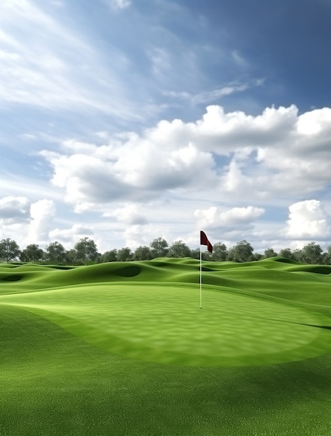 Free photo golf course landscape