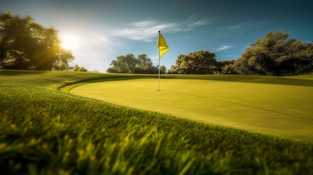 Free photo golf course landscape