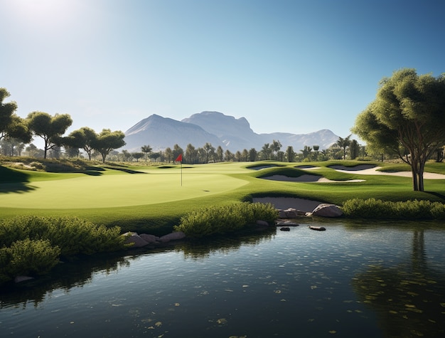 Golf course landscape