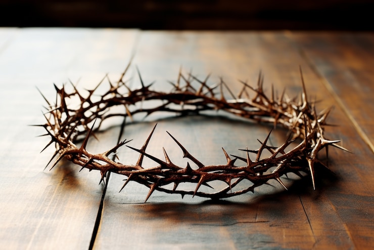 Free Photo good friday celebration with crown of thorns