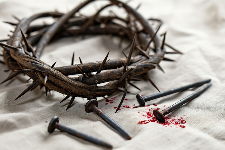 Free Photo good friday celebration with crown of thorns