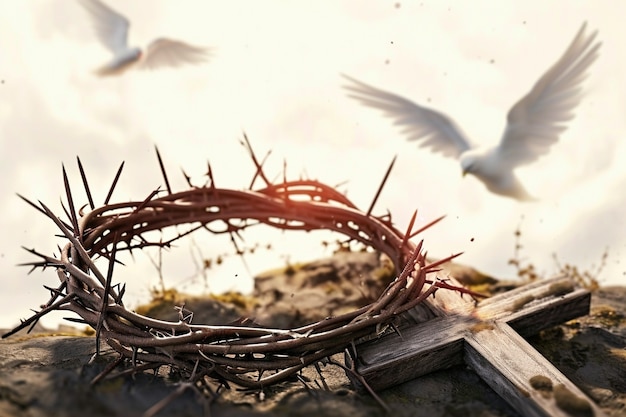 Good friday celebration with crown of thorns