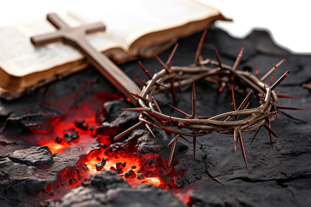 Free photo good friday celebration with crown of thorns