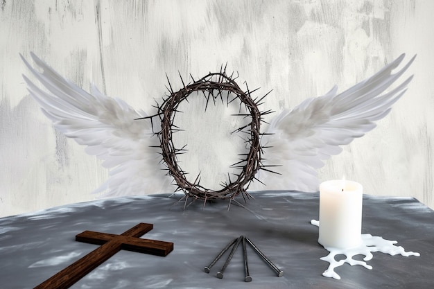 Free photo good friday celebration with crown of thorns