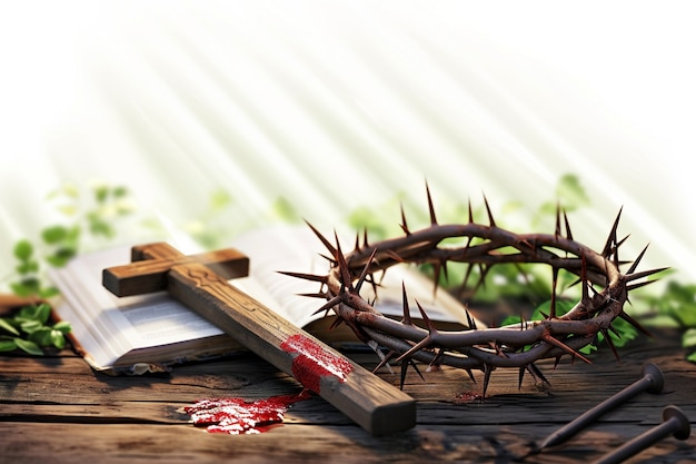 Free photo good friday celebration with crown of thorns