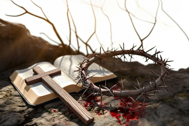 Free photo good friday celebration with crown of thorns