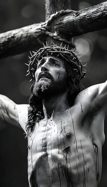 Foto gratuita la scena del buon venerdì con gesù cristo.