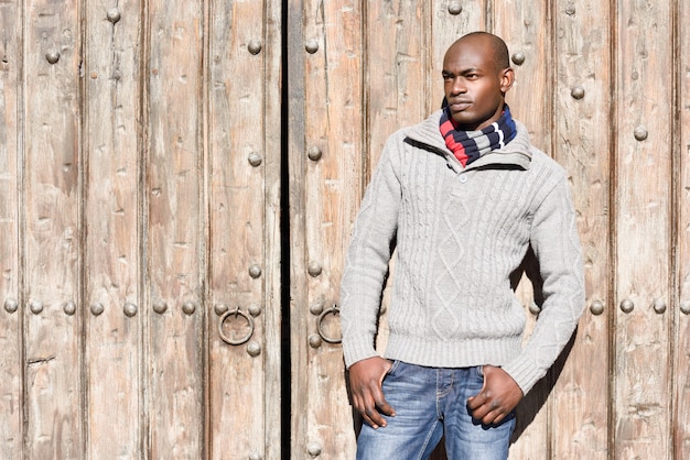 Good looking man with scarf