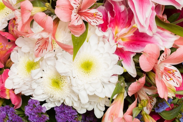 Gorgeous arrangement of flowers background