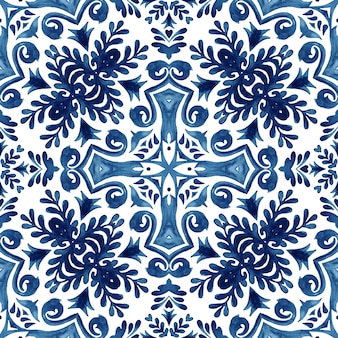 Gorgeous seamless abstract ornamental watercolor arabesque pattern