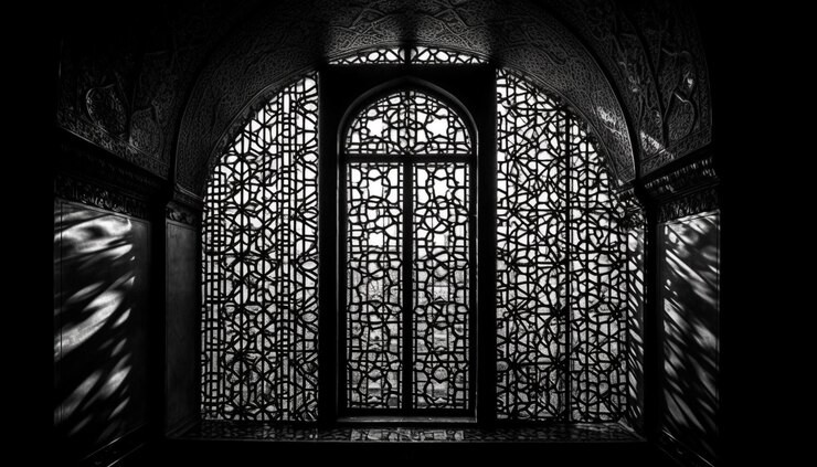 Free Photo gothic architecture stained glass ancient spirituality praying generated by ai