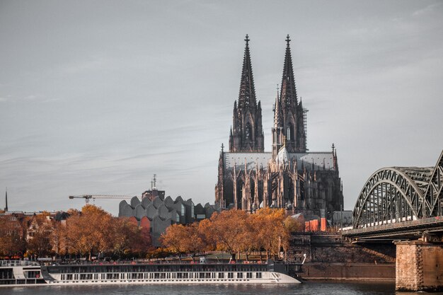 Gothic cathedral with two towers