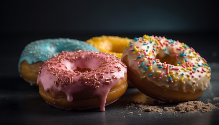 Free Photo gourmet chocolate doughnut a sweet temptation indulgence generated by ai