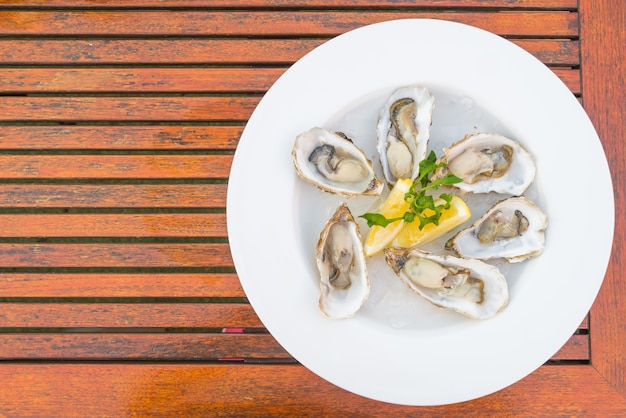 Free photo gourmet oyster expensive fresh dinner