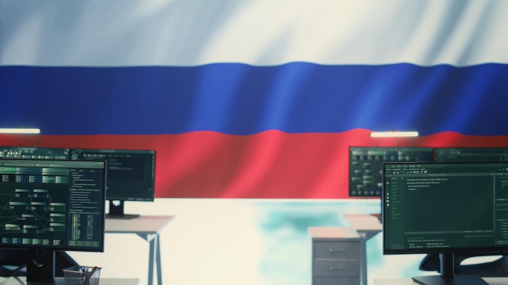 Free Photo governmental hacking and surveillance room showcasing russian federation