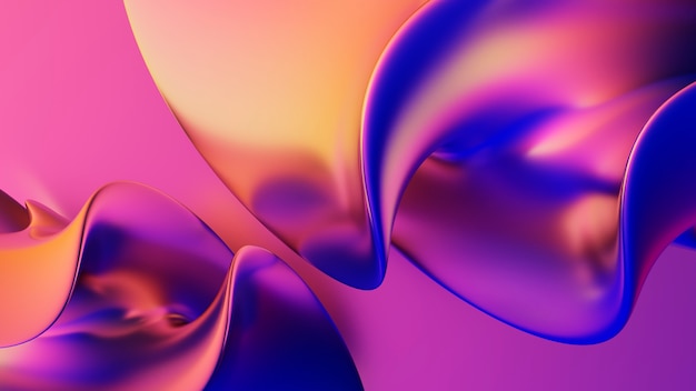 Gradient 3d fluid background