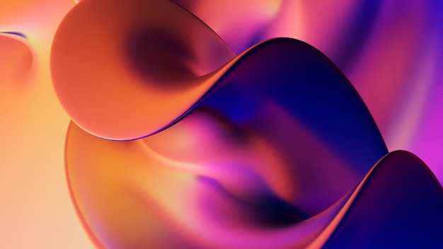 Gradient 3d fluid background