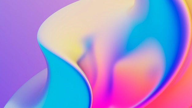 Gradient 3d fluid background