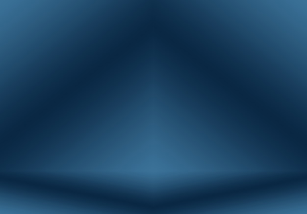 검정 비네트 스튜디오가 있는 그라디언트 파란색 추상 배경 부드러운 진한 파란색