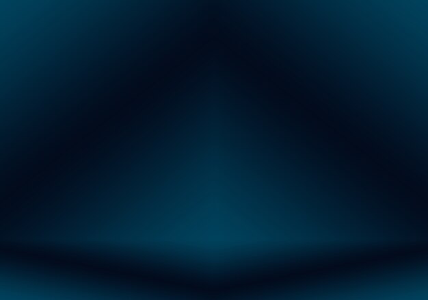 Gradient blue abstract background smooth dark blue with black vignette studio