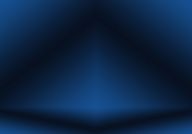 Gradient Blue abstract background. Smooth Dark blue with Black vignette Studio.