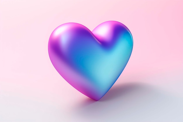 Free photo gradient heart in studio