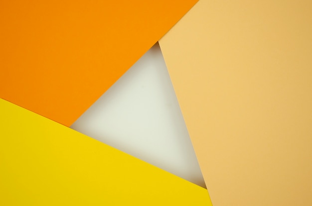 Gradient orange abstract composition with colour papers