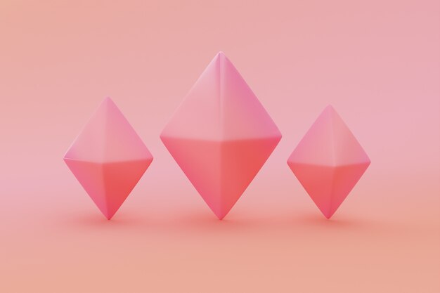 Gradient pink diamonds arrangement