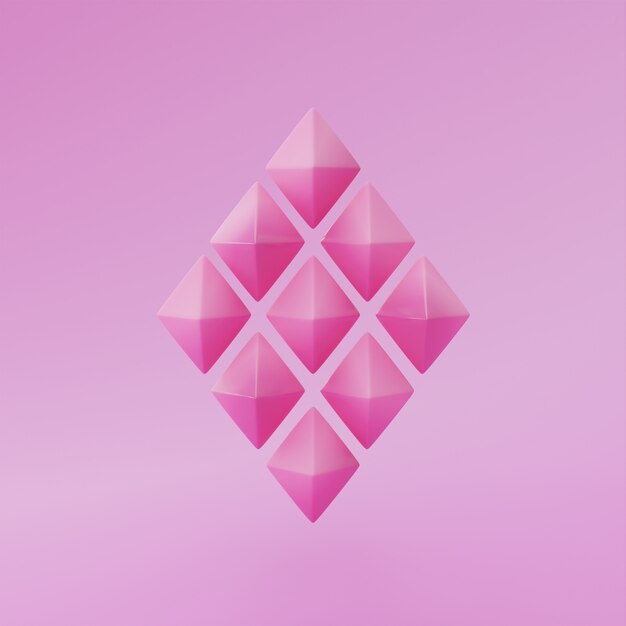 Gradient pink diamonds background