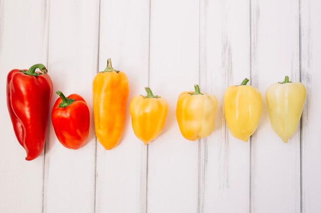 Gradient placed peppers