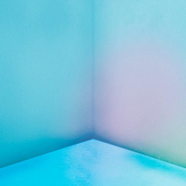 Free photo gradient product backdrop, neon blue corner