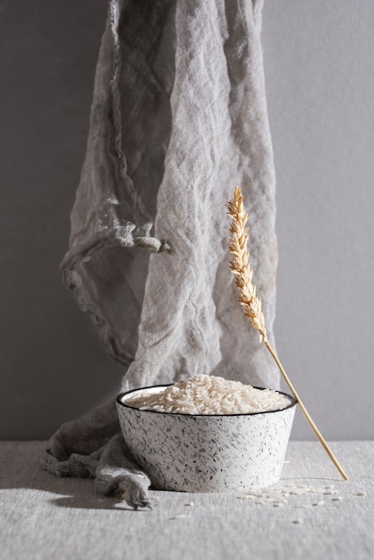 Зерно, рис и ткань