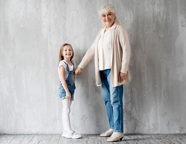 Grandma with little girl