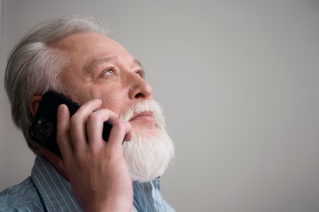 Grandparent learning to use technology