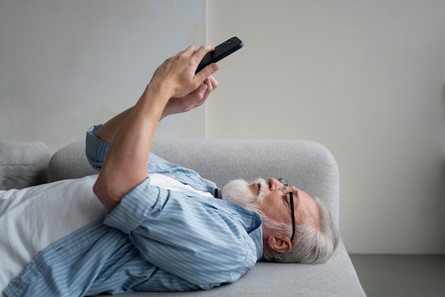 Grandparent learning to use technology