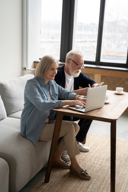 Grandparents learning to use technology