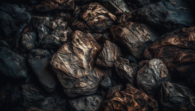 無料写真 aiによって生成された湿った黒い小石の花崗岩のパターン