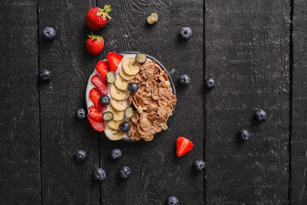 Granola. Delicious breakfast on the table