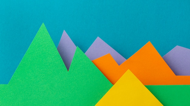 Graphic concept with colorful paper