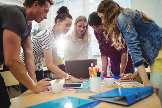 Graphic designers in a meeting