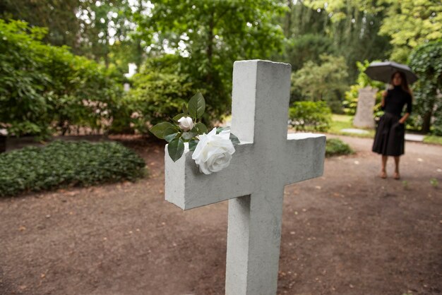 Graveyard background concept