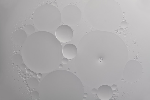 無料写真 灰色の抽象的な背景オイルバブルテクスチャ壁紙